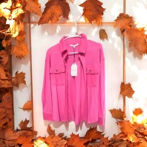 Women's Pink Button Up Shirt, S, NWT